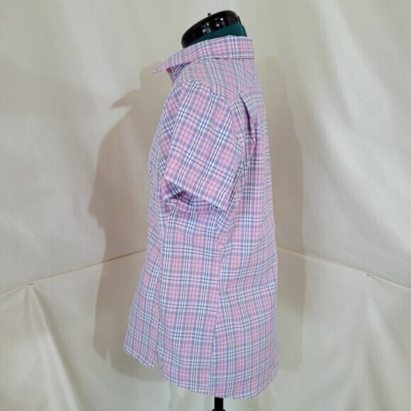 Kathmandu driMOTION Plaid Button Up‎ Slim Fit T-Shirt - Size 12 - Picture 3 of 9